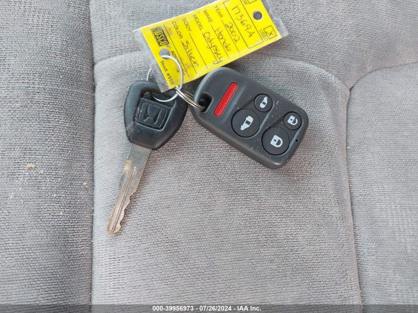 2002 Honda Odyssey Ex VIN: 5FNRL186X2B049675 Lot: 39956973