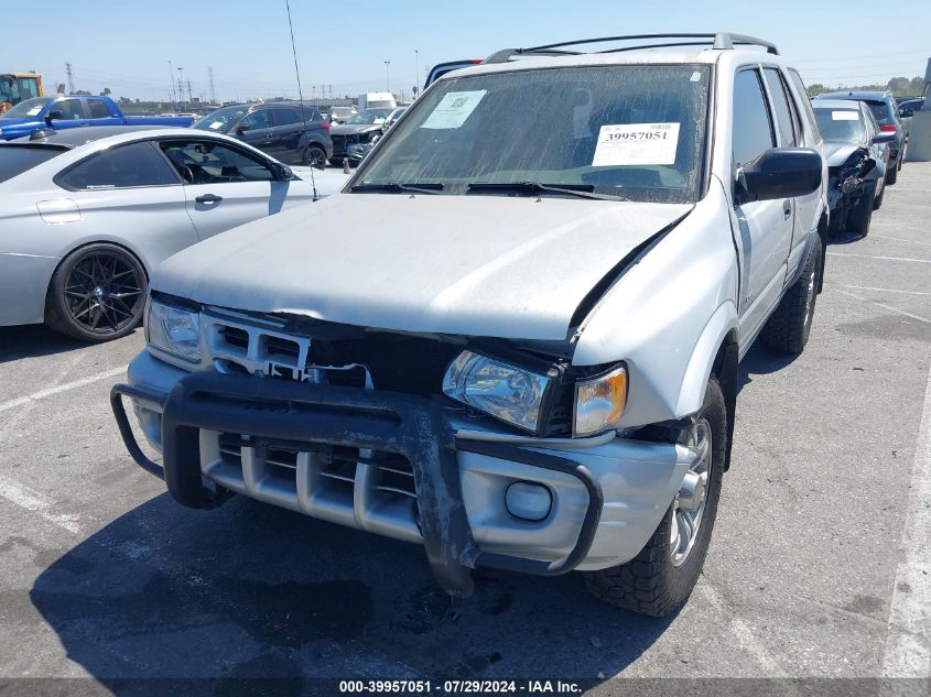 2000 Isuzu Rodeo S/Ls/Lse VIN: 4S2CK58W4Y4347000 Lot: 39957051