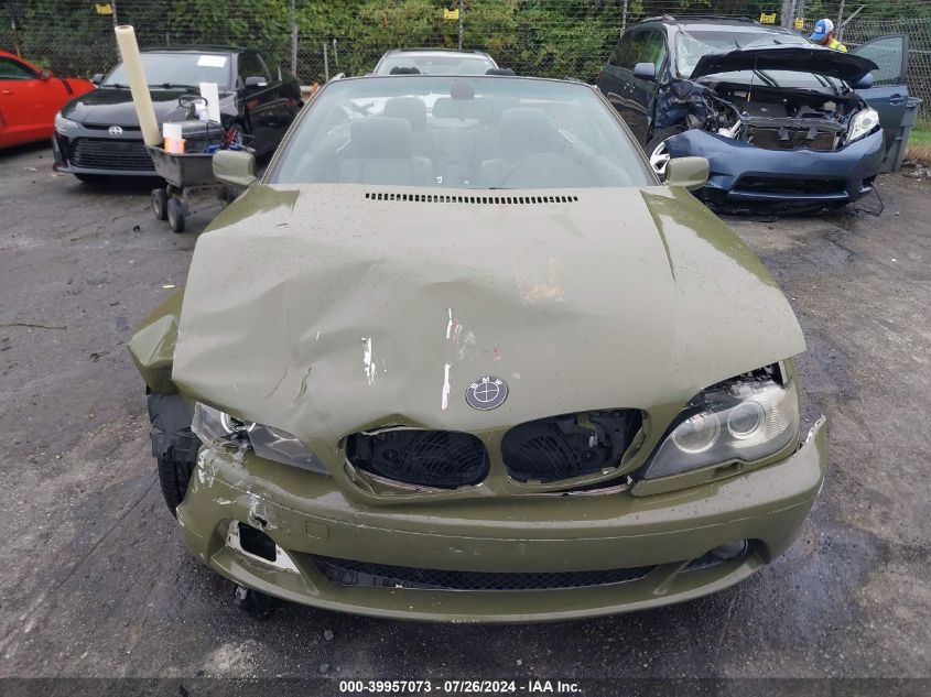 2004 BMW 330Ci Ci VIN: WBABW53444PL43326 Lot: 39957073