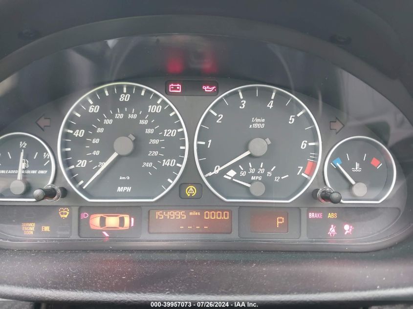 2004 BMW 330Ci Ci VIN: WBABW53444PL43326 Lot: 39957073