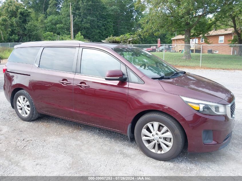 2016 Kia Sedona Lx VIN: KNDMB5C19G6115359 Lot: 39957253