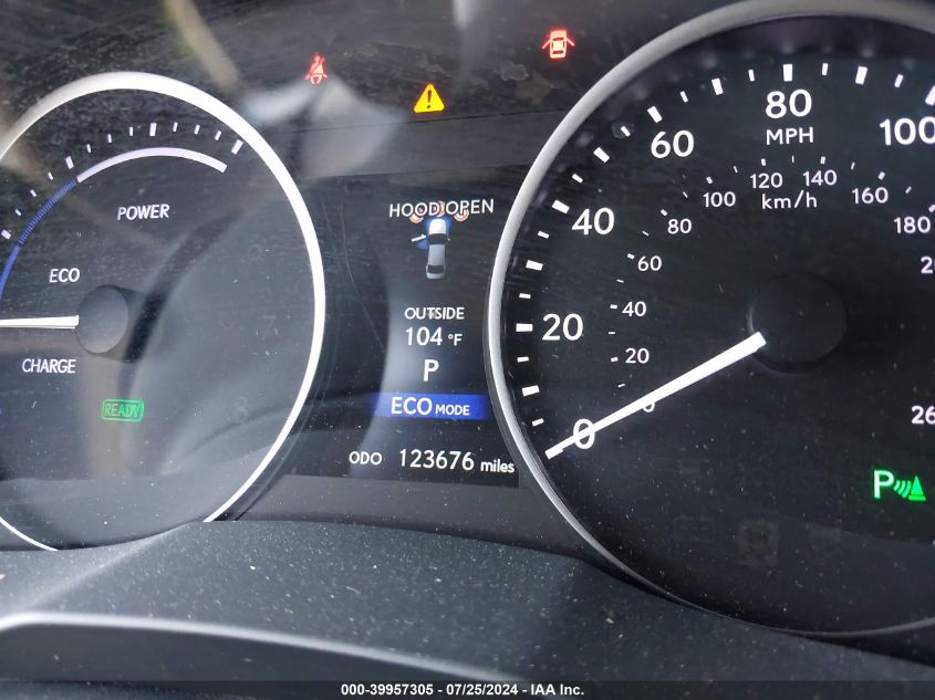 2013 Lexus Es 300H VIN: JTHBW1GGXD2012973 Lot: 39957305