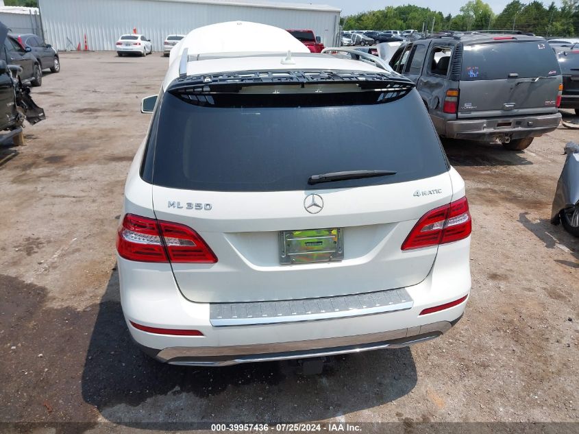 2012 Mercedes-Benz Ml 350 350 4Matic VIN: 4JGDA5HB1CA054564 Lot: 39957436