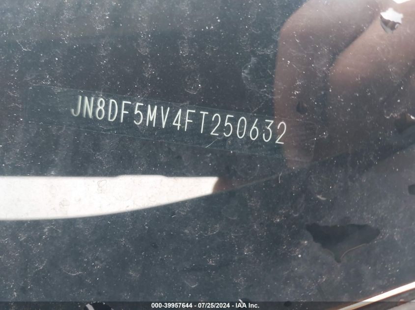 2015 Nissan Juke Nismo Rs VIN: JN8DF5MV4FT250632 Lot: 39957644