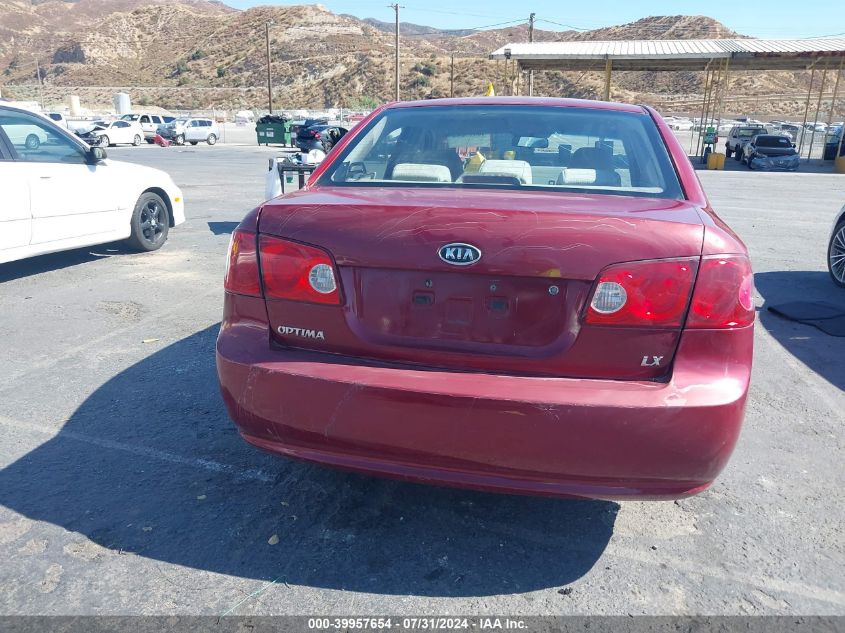 2006 Kia Optima Ex (New)/Lx (New) VIN: KNAGE123665072858 Lot: 39957654