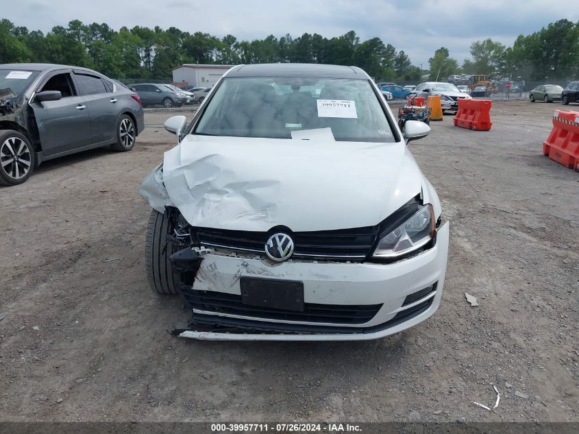 2017 Volkswagen Golf S/Tsi Se 4-Door/Tsi Sel 4-Door/Tsi Wolfsburg Edition 4-Door VIN: 3VW217AU9HM060073 Lot: 39957711