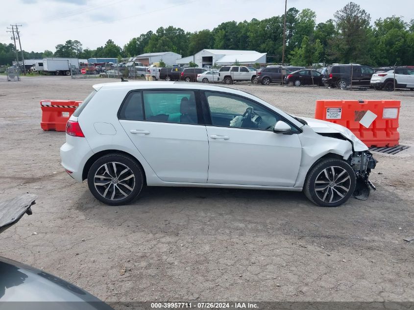 2017 Volkswagen Golf S/Tsi Se 4-Door/Tsi Sel 4-Door/Tsi Wolfsburg Edition 4-Door VIN: 3VW217AU9HM060073 Lot: 39957711