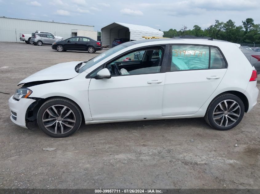 2017 Volkswagen Golf S/Tsi Se 4-Door/Tsi Sel 4-Door/Tsi Wolfsburg Edition 4-Door VIN: 3VW217AU9HM060073 Lot: 39957711