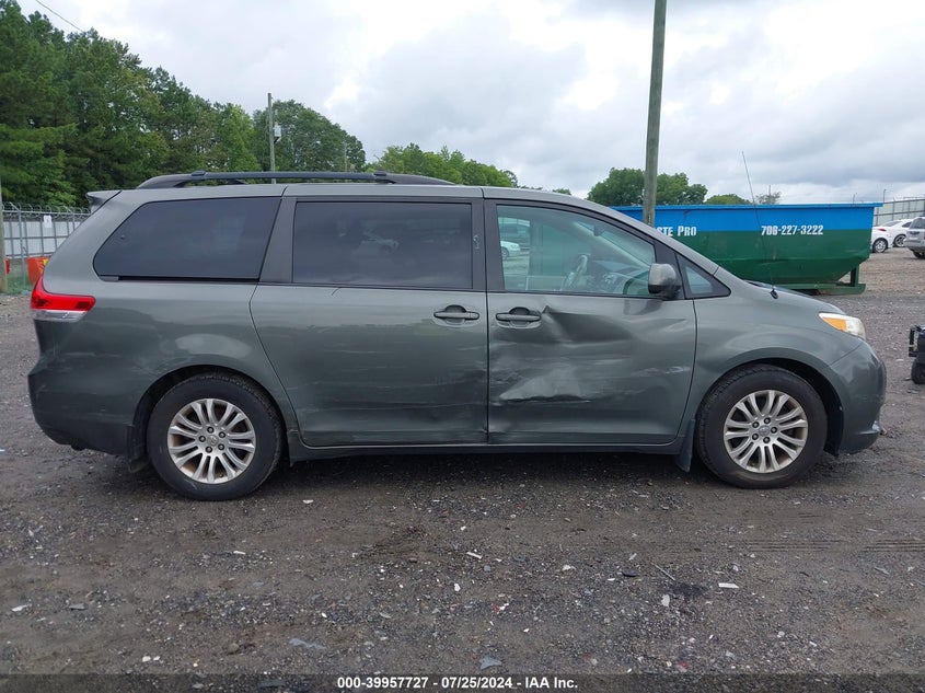 2012 Toyota Sienna Xle V6 8 Passenger VIN: 5TDYK3DC7CS199360 Lot: 39957727