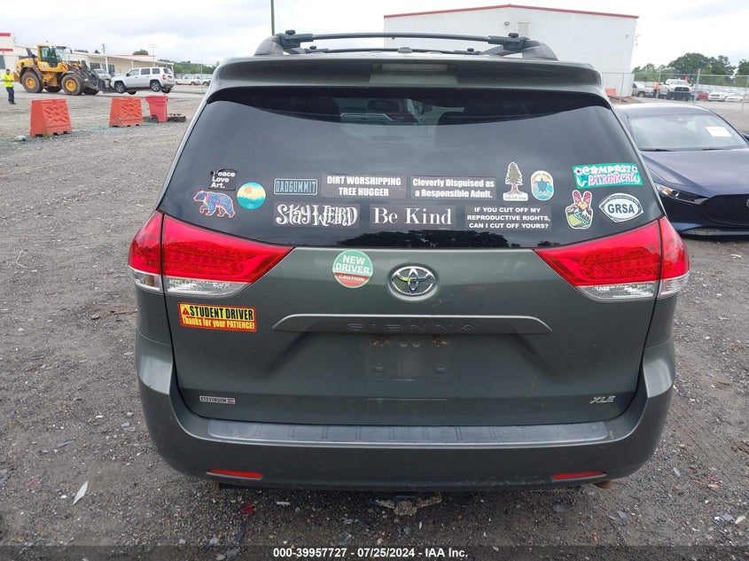 2012 Toyota Sienna Xle V6 8 Passenger VIN: 5TDYK3DC7CS199360 Lot: 39957727