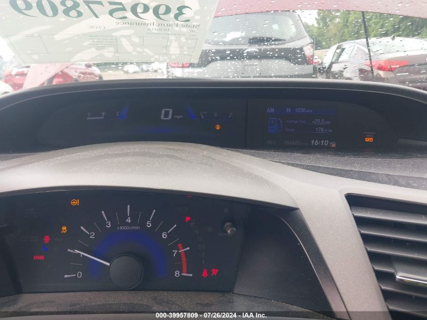 2012 Honda Civic Ex VIN: 19XFB2F82CE089210 Lot: 39957809