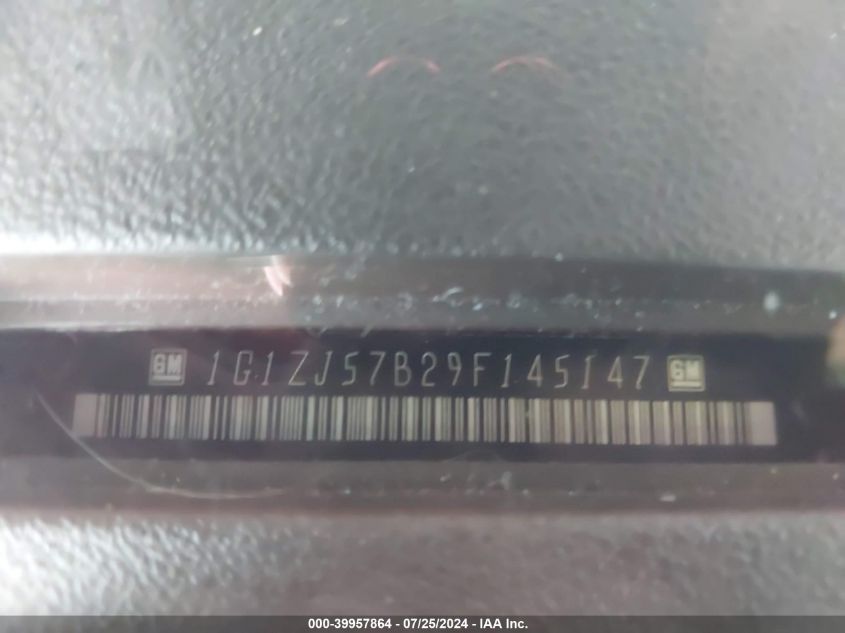 2009 Chevrolet Malibu Lt VIN: 1G1ZJ57B29F145147 Lot: 39957864