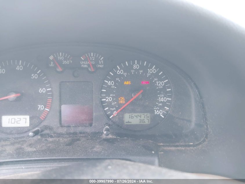 2000 Volkswagen Passat Gls VIN: WVWNA23B3YE127593 Lot: 39957990