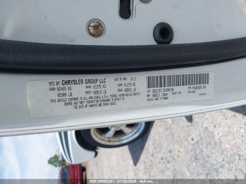 2011 Dodge Challenger R/T VIN: 2B3CJ5DT1BH590799 Lot: 39958291