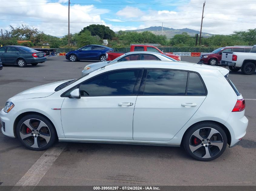 2017 Volkswagen Golf Gti Autobahn 4-Door/S 4-Door/Se 4-Door/Sport 4-Door VIN: 3VW5T7AU0HM065069 Lot: 39958297