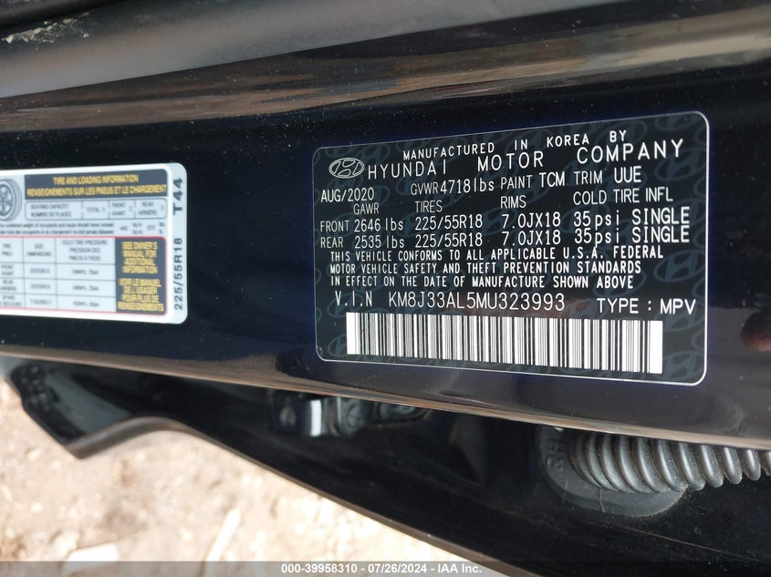 2021 HYUNDAI TUCSON ULTIMATE - KM8J33AL5MU323993