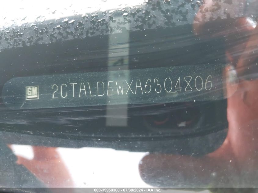 2010 GMC Terrain Sle-2 VIN: 2CTALDEWXA6304806 Lot: 39958360