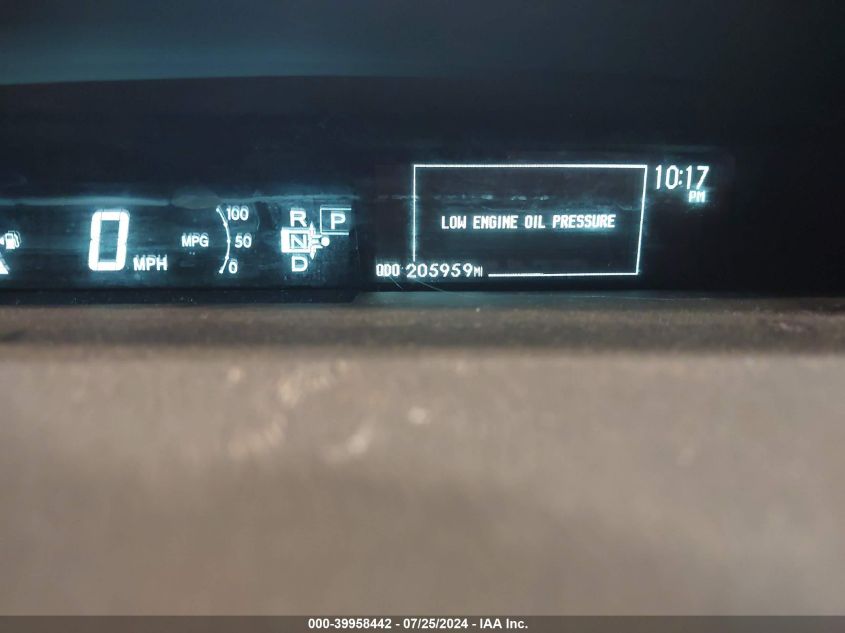 2011 Toyota Prius VIN: JTDKN3DU8B5330578 Lot: 39958442