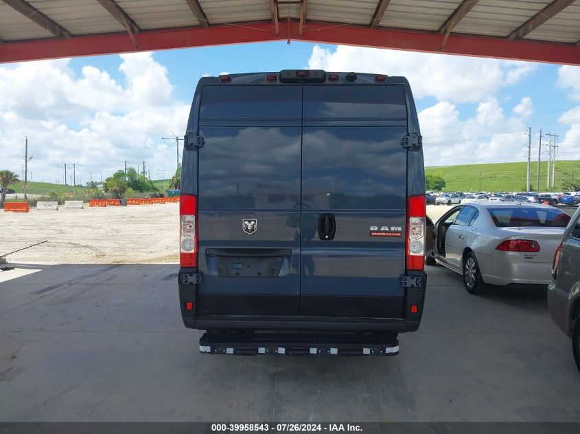 2021 Ram Promaster 3500 Cargo Van High Roof 159 Wb Ext VIN: 3C6MRVJG5ME549262 Lot: 39958543