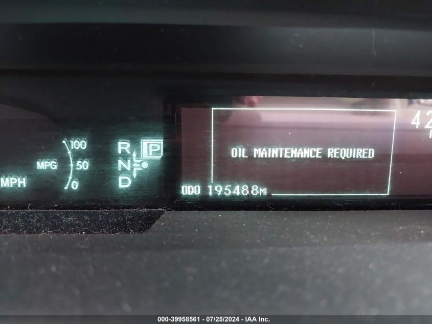 2011 Toyota Prius Five/Four/One/Three/Two VIN: JTDKN3DU4B0317209 Lot: 39958561