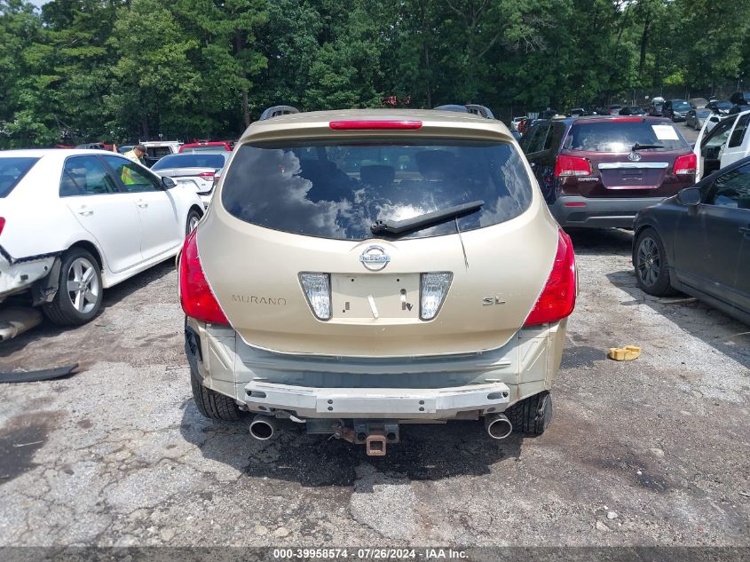 2003 Nissan Murano Sl VIN: JN8AZ08T03W103241 Lot: 39958574