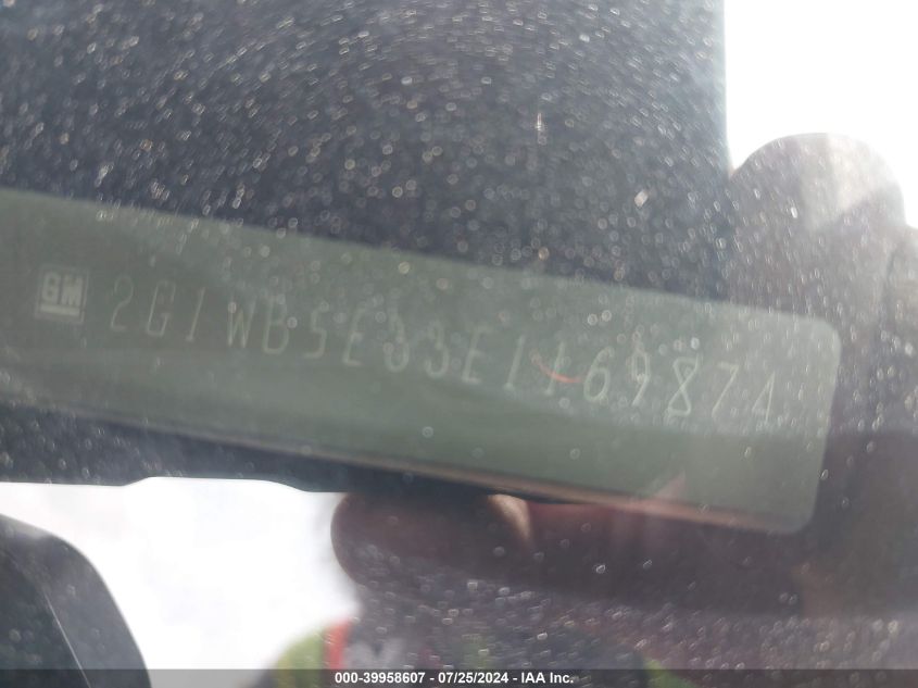 2014 Chevrolet Impala Limited Lt VIN: 2G1WB5E33E1169874 Lot: 39958607