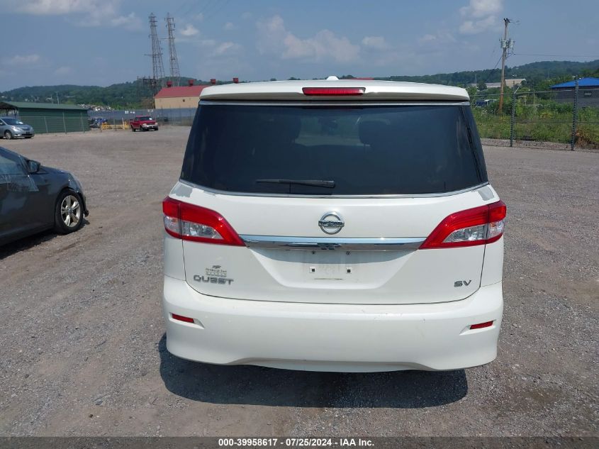 2012 Nissan Quest Sv VIN: JN8AE2KP5C9049386 Lot: 39958617