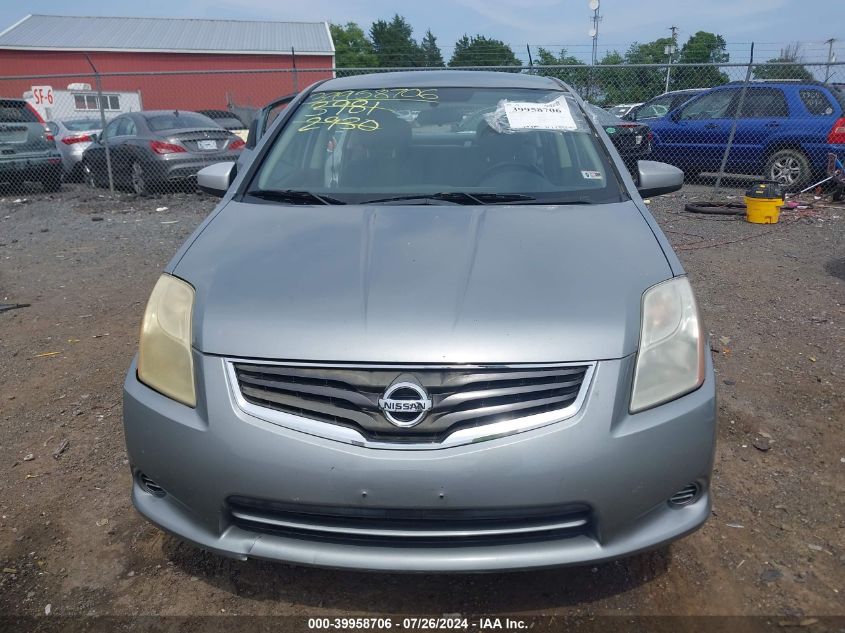 2011 Nissan Sentra 2.0S VIN: 3N1AB6AP8BL662401 Lot: 39958706