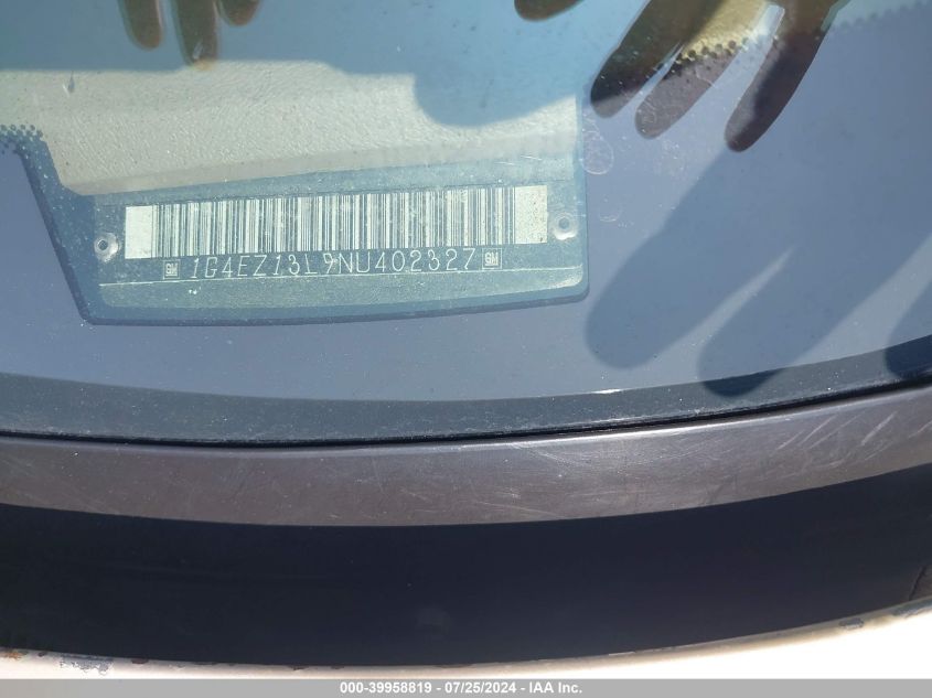 1992 Buick Riviera VIN: 1G4EZ13L9NU402327 Lot: 39958819