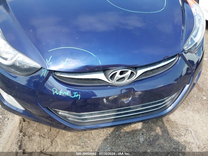 2012 Hyundai Elantra Gls Pzev VIN: 5NPDH4AE9CH087738 Lot: 39958862