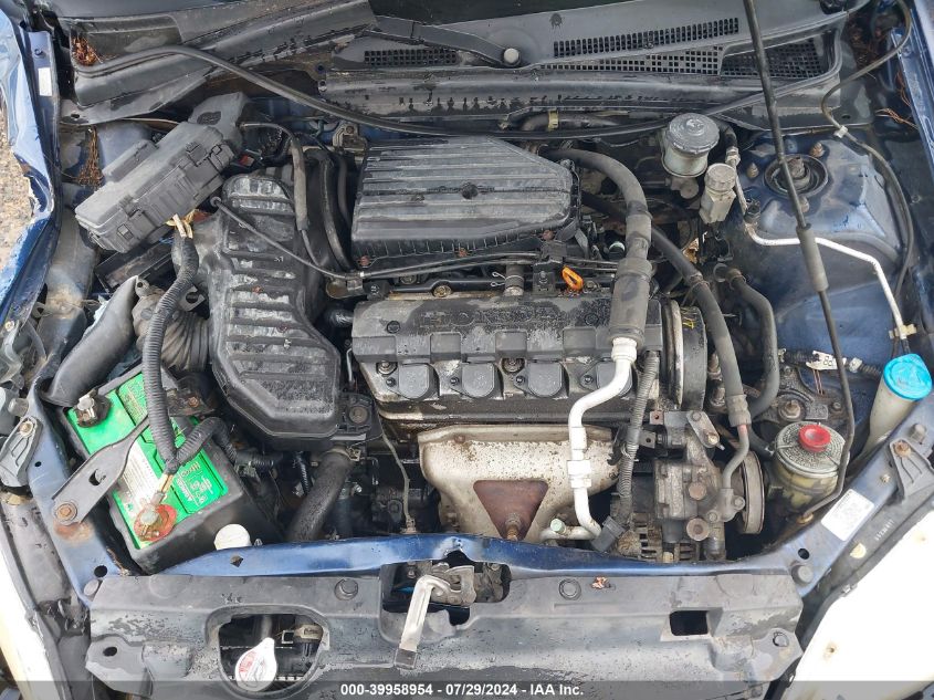 2003 Honda Civic Lx VIN: 1HGES155X3L027818 Lot: 39958954