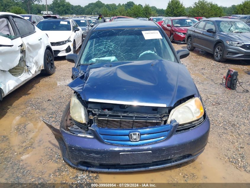 2003 Honda Civic Lx VIN: 1HGES155X3L027818 Lot: 39958954