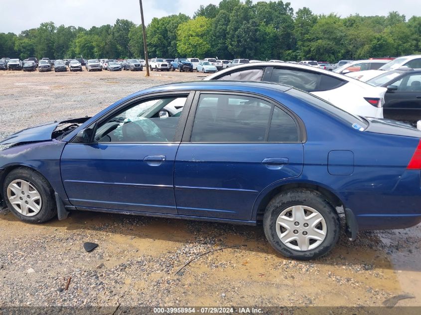 2003 Honda Civic Lx VIN: 1HGES155X3L027818 Lot: 39958954