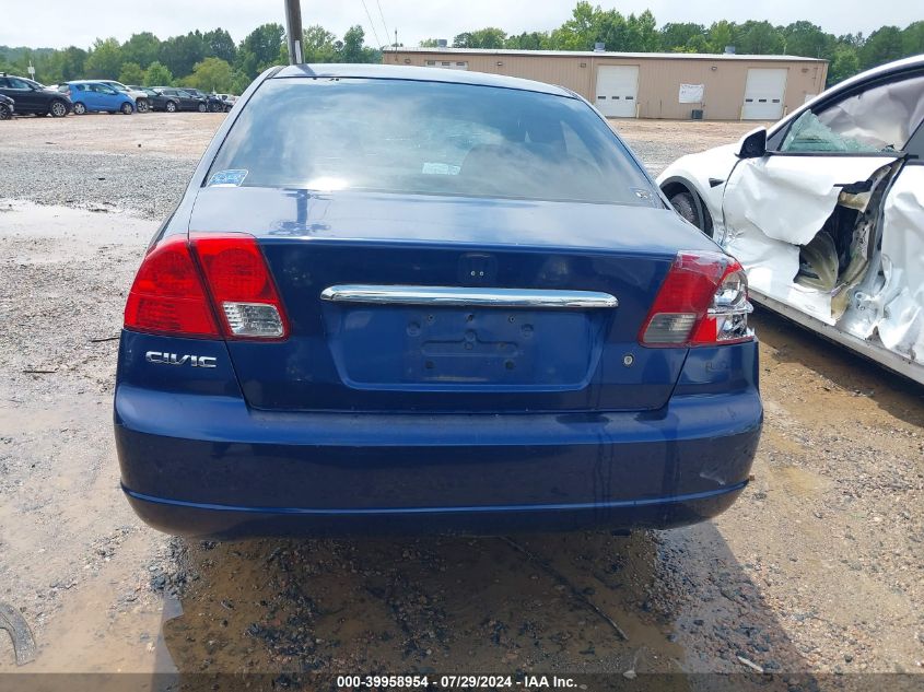 2003 Honda Civic Lx VIN: 1HGES155X3L027818 Lot: 39958954