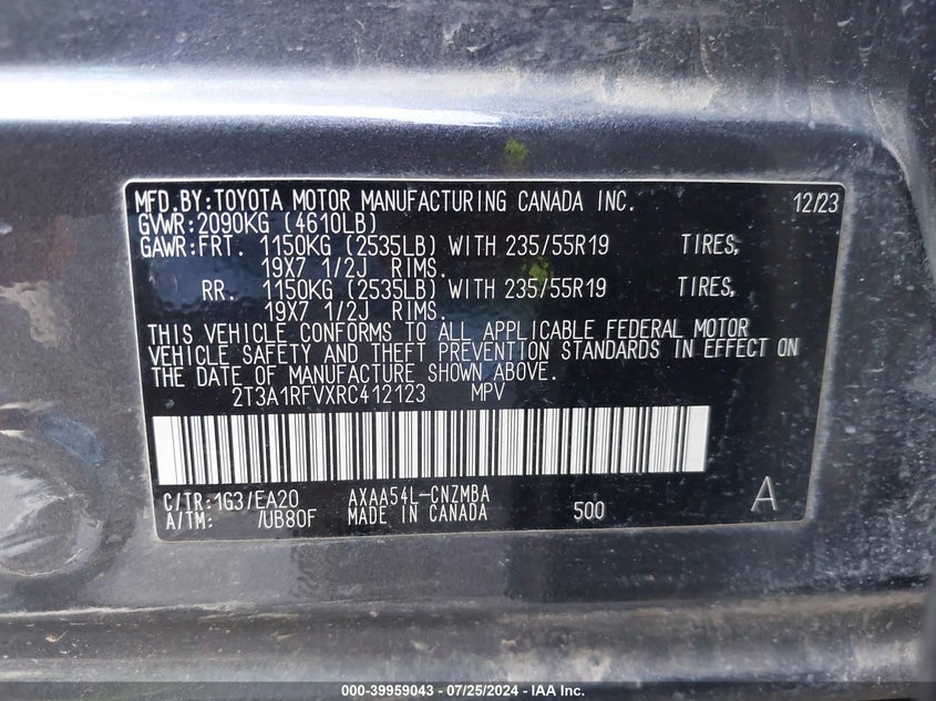 2024 TOYOTA RAV4 XLE PREMIUM - 2T3A1RFVXRC412123