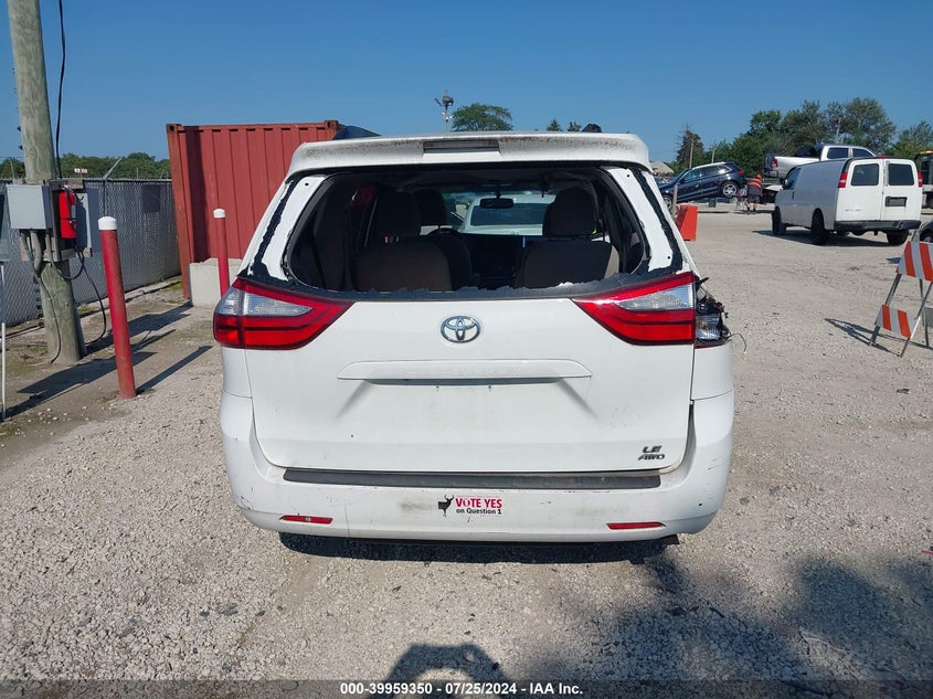 2015 Toyota Sienna Le 7 Passenger VIN: 5TDJK3DC0FS126515 Lot: 39959350