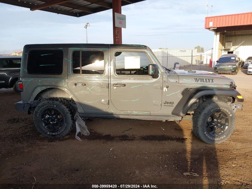 2022 Jeep Wrangler Unlimited Willys Sport 4X4 VIN: 1C4HJXDG4NW278145 Lot: 39959420