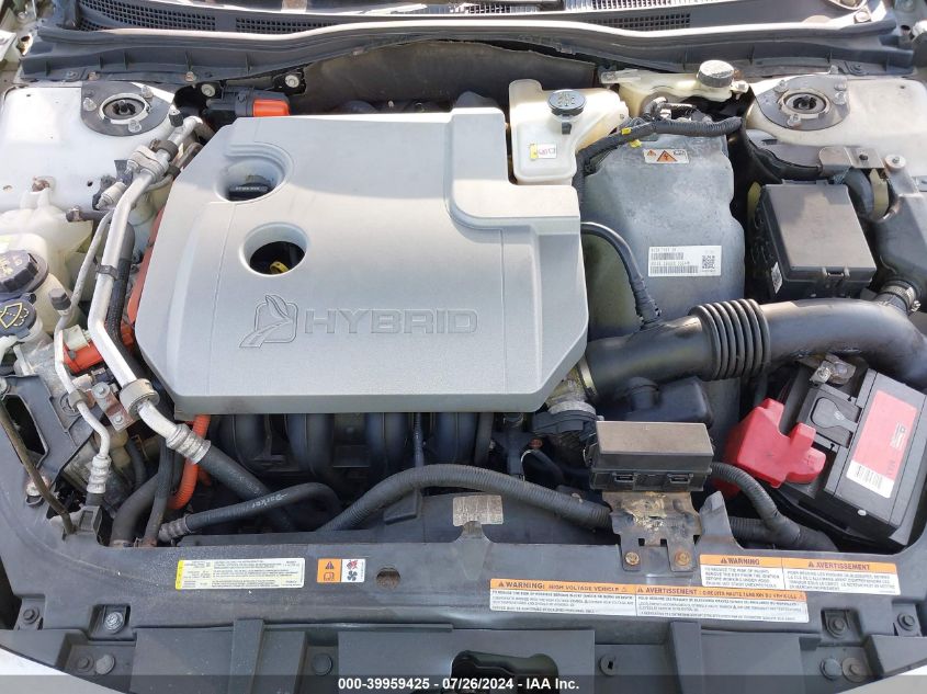 2010 Ford Fusion Hybrid VIN: 3FADP0L37AR225168 Lot: 39959425