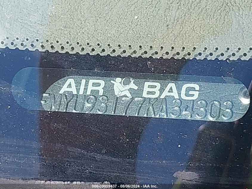 2007 Ford Escape Xlt/Xlt Sport VIN: 1FMYU93177KA34303 Lot: 39959437