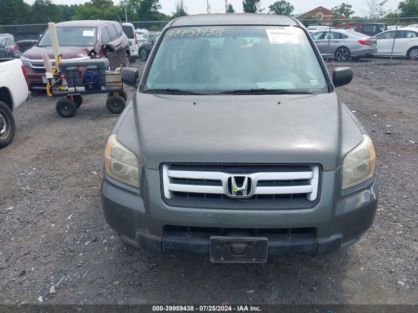 2007 Honda Pilot Lx VIN: 5FNYF28117B030498 Lot: 39959438
