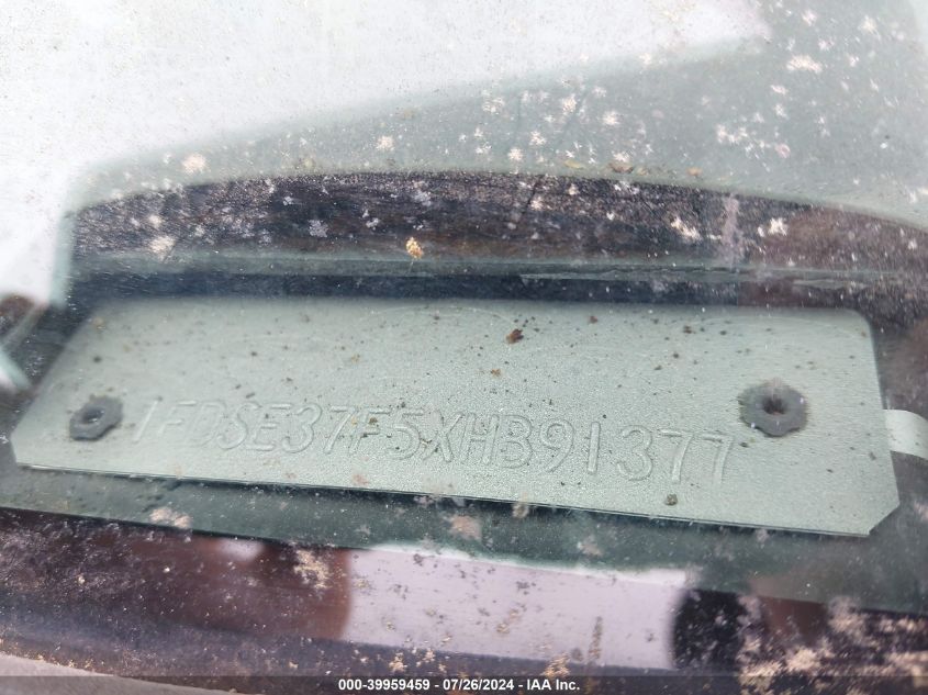 1999 Ford Econoline E350 Super Dty Commctwy V VIN: 1FDSE37F5XHB91377 Lot: 39959459