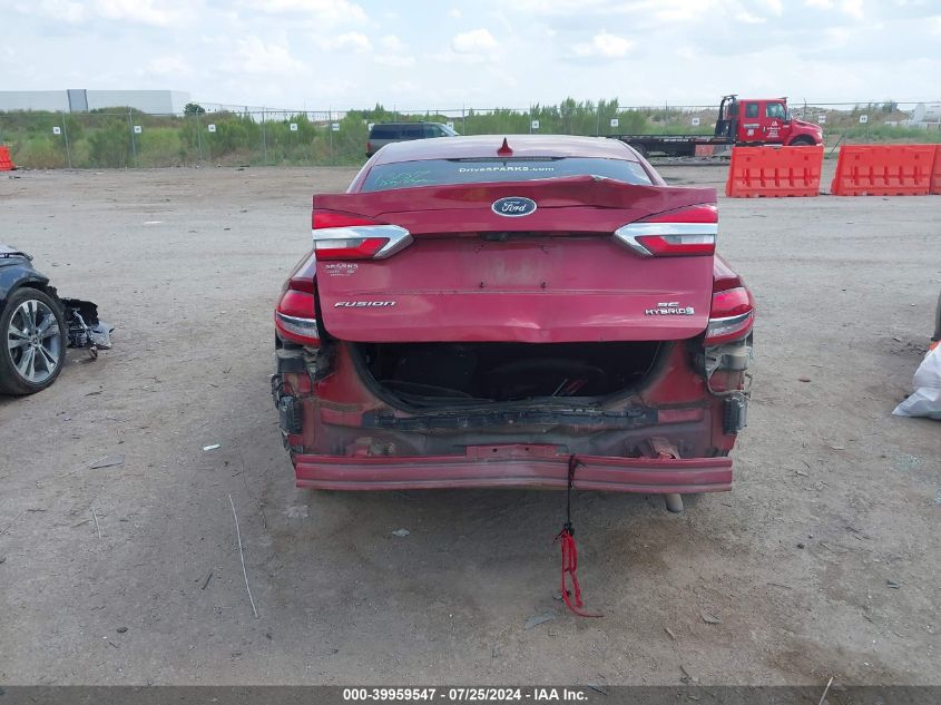 2019 Ford Fusion Hybrid Se VIN: 3FA6P0LUXKR220162 Lot: 39959547