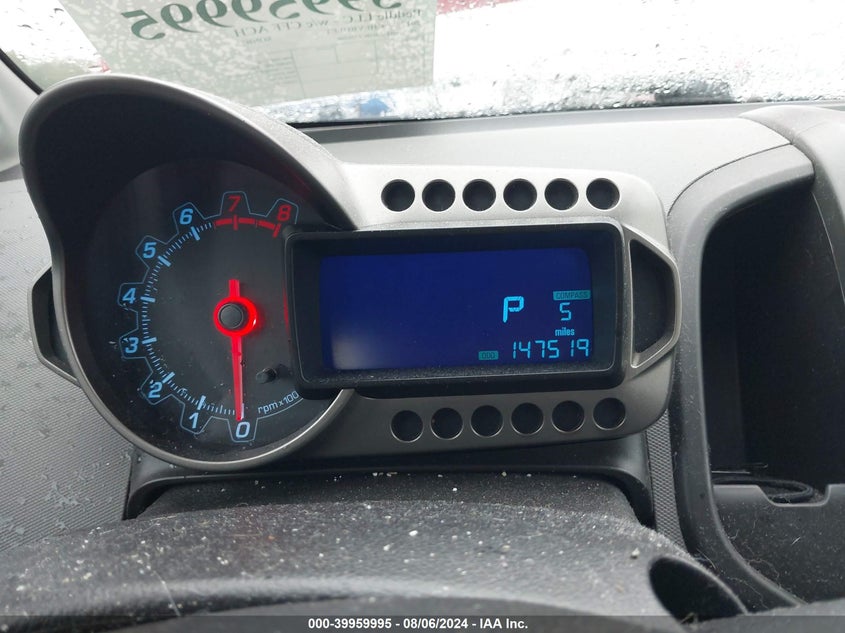 2012 Chevrolet Sonic 2Ls VIN: 1G1JA6SH8C4120366 Lot: 39959995