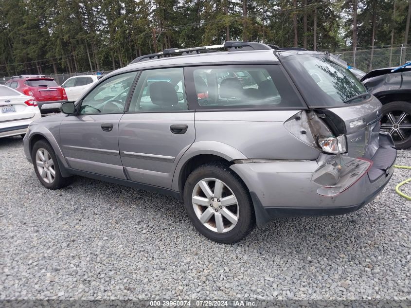 2008 Subaru Outback 2.5I/2.5I L.l. Bean Edition VIN: 4S4BP61C987353559 Lot: 39960074