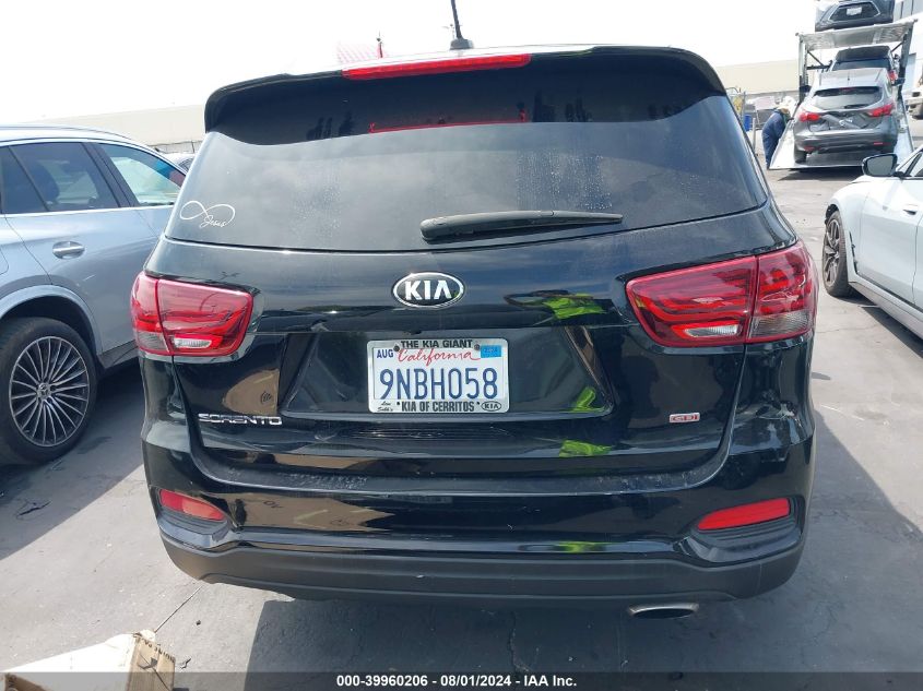 2019 Kia Sorento L/Lx VIN: 5XYPG4A37KG460604 Lot: 39960206