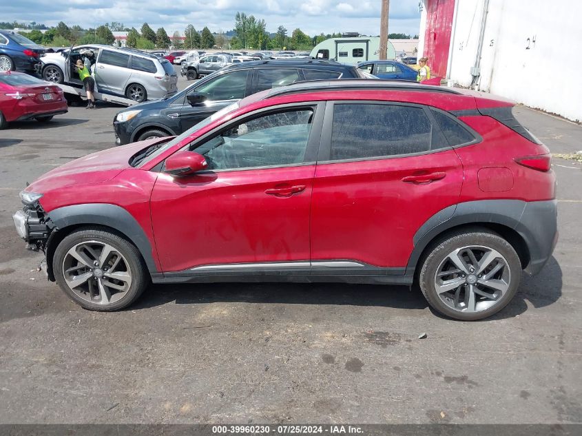 2021 Hyundai Kona Limited VIN: KM8K3CA5XMU692158 Lot: 39960230