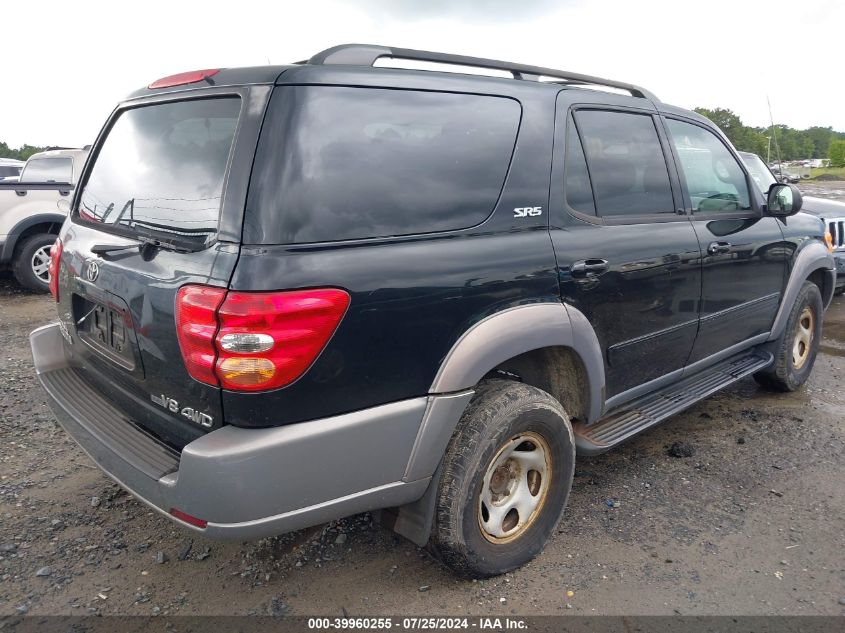 2002 Toyota Sequoia Sr5 VIN: 5TDBT44A72S134501 Lot: 39960255