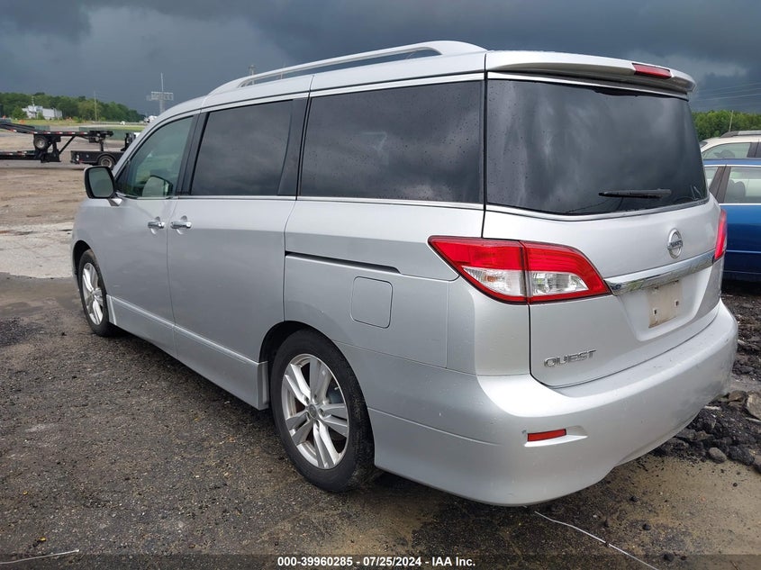 2011 Nissan Quest Le VIN: JN8AE2KP4B9002946 Lot: 39960285