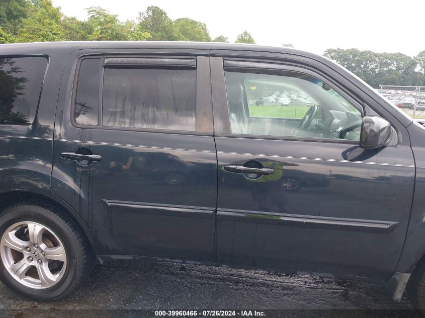 2013 Honda Pilot Ex-L VIN: 5FNYF4H51DB012724 Lot: 39960466