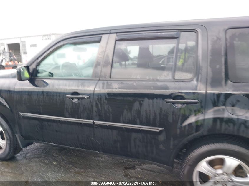 2013 Honda Pilot Ex-L VIN: 5FNYF4H51DB012724 Lot: 39960466